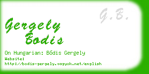 gergely bodis business card