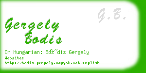 gergely bodis business card